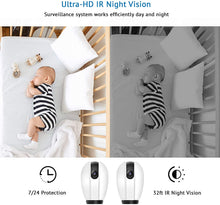 Load image into Gallery viewer, LaView PT Home Security Camera HD 1080P(2 Pack),Home Security System with Motion Detection,Include 2 SD Cards,32GB,Two-Way Audio, Night Vision,WiFi Home Indoor for Baby/pet,Alexa, USA Cloud Service
