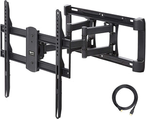 AmazonBasics Heavy-Duty, Full Motion Articulating TV Wall Mount for 32-inch to 80-inch LED, LCD, Flat Screen TVs