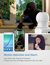 Load image into Gallery viewer, Wireless Camera, 1080P HD WiFi Pet Camera Baby Monitor, Pan\/Tilt\/Zoom IP Camera for Elder\/Nanny Security Cam Night Vision Motion Detection 2-Way Audio Cloud Service Available Webcam White
