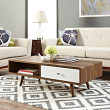 Load image into Gallery viewer, Modway Transmit Mid-Century Modern Low Profile 55 Inch TV Stand in Walnut
