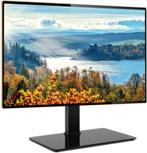 Load image into Gallery viewer, Rfiver Universal Swivel TV Stand Tabletop TV Stand Base for Most 40-80 inch TVs, Height Adjustable with Tempered Glass Base and Wire Management, VESA 600x400mm, Black
