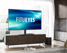 Load image into Gallery viewer, FITUEYES Universal TV Stand\/Base Swivel Tabletop TV Stand with Mount for 40 to 80 inch Flat Screen TV 60 Degree Swivel 6 Level Height Adjustable,Tempered Glass Base,Holds up to 110lbs Screens
