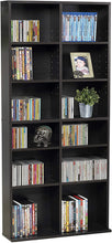 Load image into Gallery viewer, Atlantic Oskar Adjustable Media Cabinet - Holds 464 CDs, 228 DVDs or 276 Blu-rays, 12 Adjustable and 4 fixed shelves PN38435719 in Espresso
