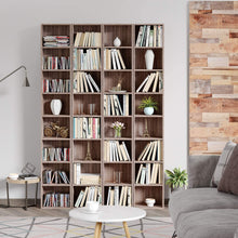 Load image into Gallery viewer, Homfa CD DVD Storage Tower Rack, 8-Tier Wooden Media Storage Organizer Cabinet Unit, 71 Inches Height Bookshelf Display Bookcase with Adjustable Shelves for CDs, Books, Video Games, Arts, Oak
