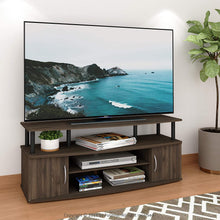 Load image into Gallery viewer, FURINNO JAYA Large Entertainment Stand for TV Up to 50 Inch, Columbia Walnut\/Black

