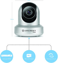 Load image into Gallery viewer, Amcrest ProHD 1080P WiFi Wireless IP Security Camera - 1080P (1920TVL), IP2M-841 (Silver)
