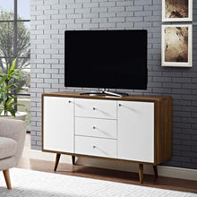 Load image into Gallery viewer, Modway Transmit Mid-Century Modern Low Profile 55 Inch TV Stand in Walnut
