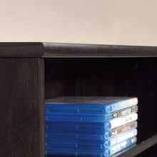 Load image into Gallery viewer, Sauder Multimedia Storage Tower, Cinnamon Cherry finish
