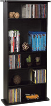 Load image into Gallery viewer, Atlantic Drawbridge Media Storage Cabinet - Store &amp; Organize A Mix of Media 240Cds, 108DVDs Or 132 Blue-Ray\/Video Games, Adjustable Shelves, PN37935726 in Black
