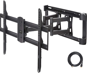 AmazonBasics Heavy-Duty, Full Motion Articulating TV Wall Mount for 32-inch to 80-inch LED, LCD, Flat Screen TVs