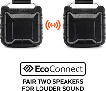 Load image into Gallery viewer, ECOXGEAR EcoTrek GDI-EXTRK210 Rugged Waterproof Floating Portable Bluetooth Wireless 100 Watt Stereo Smart Speaker and PA System (Gray)
