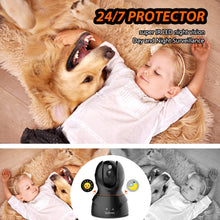 Load image into Gallery viewer, Security Camera WiFi IP Camera - KAMTRON HD Home Wireless Baby\/Pet Camera with Cloud Storage Two-Way Audio Motion Detection Night Vision Remote Monitoring,Black
