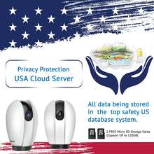 Load image into Gallery viewer, LaView PT Home Security Camera HD 1080P(2 Pack),Home Security System with Motion Detection,Include 2 SD Cards,32GB,Two-Way Audio, Night Vision,WiFi Home Indoor for Baby/pet,Alexa, USA Cloud Service
