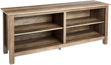 Load image into Gallery viewer, Rockpoint Plymouth Wood TV Stand Storage Console, 58", Charcoal

