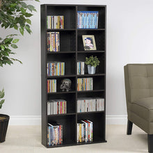 Load image into Gallery viewer, Atlantic Oskar Adjustable Media Cabinet - Holds 464 CDs, 228 DVDs or 276 Blu-rays, 12 Adjustable and 4 fixed shelves PN38435719 in Espresso
