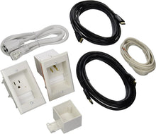 Load image into Gallery viewer, PowerBridge TWO-PRO-6 Dual Power Outlet Professional Grade Recessed In-Wall Cable Management System for Wall-Mounted Flat Screen LED, LCD, and Plasma TV’s
