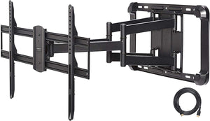 AmazonBasics Heavy-Duty, Full Motion Articulating TV Wall Mount for 32-inch to 80-inch LED, LCD, Flat Screen TVs