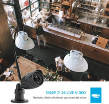 Load image into Gallery viewer, Outdoor Security Camera, Wansview 1080P WiFi Home Surveillance Waterproof Camera with Night Vision, Motion Detection, Remote Access, Compatible with Alexa-W4-Black
