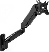 Load image into Gallery viewer, VIVO Black Height Adjustable Pneumatic Extended Arm Single Monitor Wall Mount, Full Motion Articulating | fits 17 to 27 inch Screen (MOUNT-V001G)
