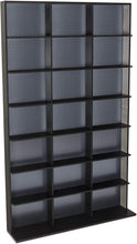 Load image into Gallery viewer, Atlantic Elite Media Storage Cabinet - New\/Improved Tower, Stores 837 CDs, 630 Blu-Rays, 531 DVDs, 624 PS3\/PS4 Games or 528 wii Games with 9 Fixed Shelves, PN38408117 in Black
