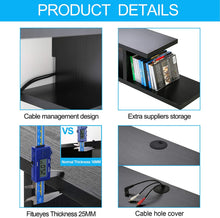 Load image into Gallery viewer, FITUEYES Wall Mounted Media Console,Floating TV Stand Component Shelf,Black Grain,DS211801WB
