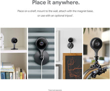Load image into Gallery viewer, Google Nest Cam - Indoor Home Security Camera with Night Vision  works with Google Assistant and Alexa, Black, 3 Pack
