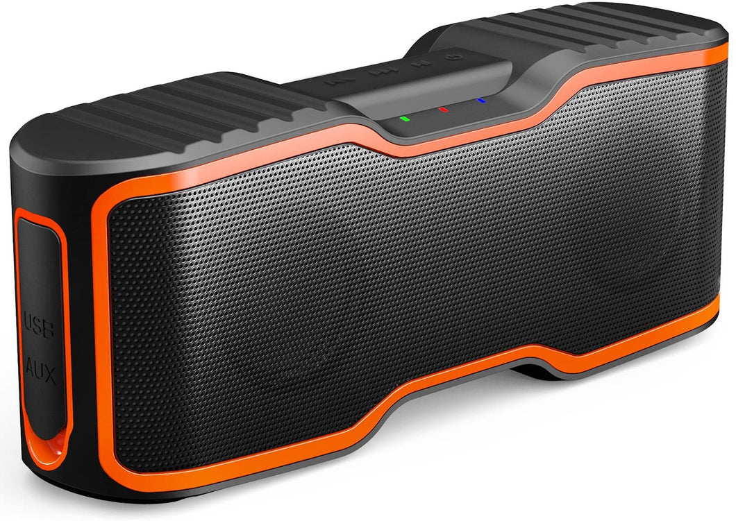 AOMAIS Sport II Portable Wireless Bluetooth Speakers 20W Bass Sound, 15H Playtime, Waterproof IPX7, Stereo Pairing, Outdoors, Travel Home Party Black