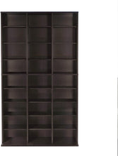 Load image into Gallery viewer, Atlantic Oskar Adjustable Media Cabinet - Holds 756 CDs, 360 DVDs or 414 Blu-Rays\/Games, 21 Adjustable and 6 Fixed Shelves PN in Espresso
