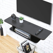 Load image into Gallery viewer, FITUEYES Wall Mounted Media Console, Floating TV Stand Component Shelf, Black, DS210501WB
