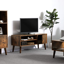 Load image into Gallery viewer, VASAGLE Retro TV Stand, TV Console for TVs up to 43 Inches, Mid-Century Modern Entertainment Centre for Flat Screen TV, Gaming Consoles, in Living Room, Entertainment Room, Office, Brown ULTV09BX
