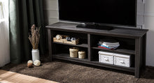 Load image into Gallery viewer, Rockpoint Plymouth Wood TV Stand Storage Console, 58", Charcoal
