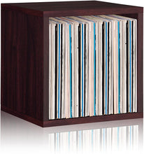 Load image into Gallery viewer, Way Basics Extra Large Cube Stackable LP Album Shelf, Vinyl Record Storage (Tool-Free Assembly and Uniquely Crafted from Sustainable Non Toxic zBoard Paperboard), White
