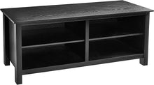 Load image into Gallery viewer, Rockpoint Plymouth Wood TV Stand Storage Console, 58", Charcoal

