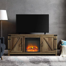 Load image into Gallery viewer, Walker Edison Furniture Company Farmhouse Barn Wood Universal Stand for TV's up to 64" Flat Screen Living Room Storage Cabinet Doors and Shelves Entertainment Center, 58 Inch, Grey Wash
