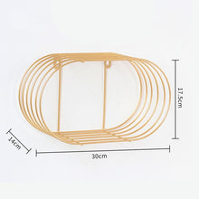Load image into Gallery viewer, Nordic Iron Hexagonal Grid Wall Storage rack Shelf Wall Hanging Geometric Figure Wall Decoration Living Room decorative shelf
